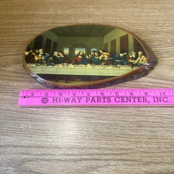 Rustic Bark Wall Plaque Jesus Christ The Last Supper Backus Mn - Picture 7 of 7